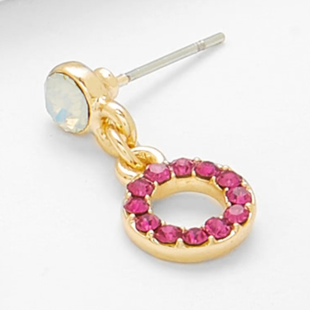 Moon & Chain Star Design Earring Set - Picture 3 of 6